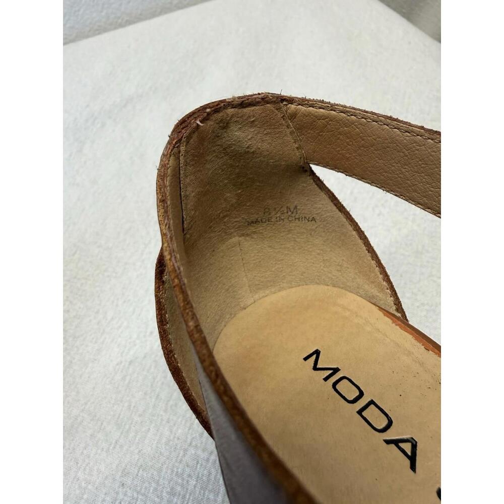 Cottagecore Casual Mona Spana Sandals Edgy Details Front Zip Platform High Heel - Picture 9 of 9